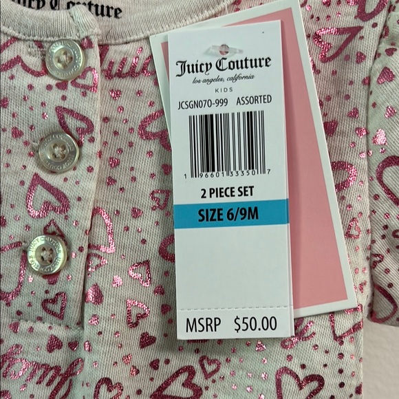 Juicy Couture Pink Heart Baby Dress with Tulle Skirt - Picture 2 of 7